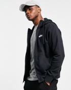 Nike Club Zip-up Hoodie In Black Bv2645-010
