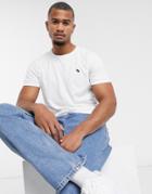 Abercrombie & Fitch Icon Logo Crew Neck T-shirt In White