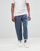 Asos Design Oversized Jeans In Raw Gray - Gray