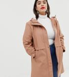 Vero Moda Curve Hooded Rain Coat-pink