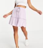 Pieces Petite Mini Skirt In Lilac-purple