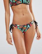 South Beach Cactus Print Bandeau Bikini Set