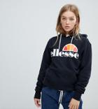 Ellesse Boyfriend Hoodie With Chest Logo-black