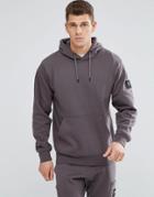 Nicce London Hoodie With Patch Logo - Gray