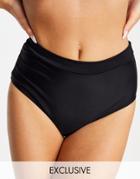 Vero Moda High Waist Bikini Bottom In Black