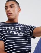 Jack & Jones Originals Longline T-shirt With Curved Hem In Spacedye Cotton - Navy