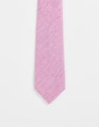 Asos Design Slim Tie In Pink Texture