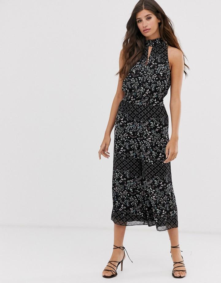 Ted Baker Marcila High Neck Jumpsuit-black