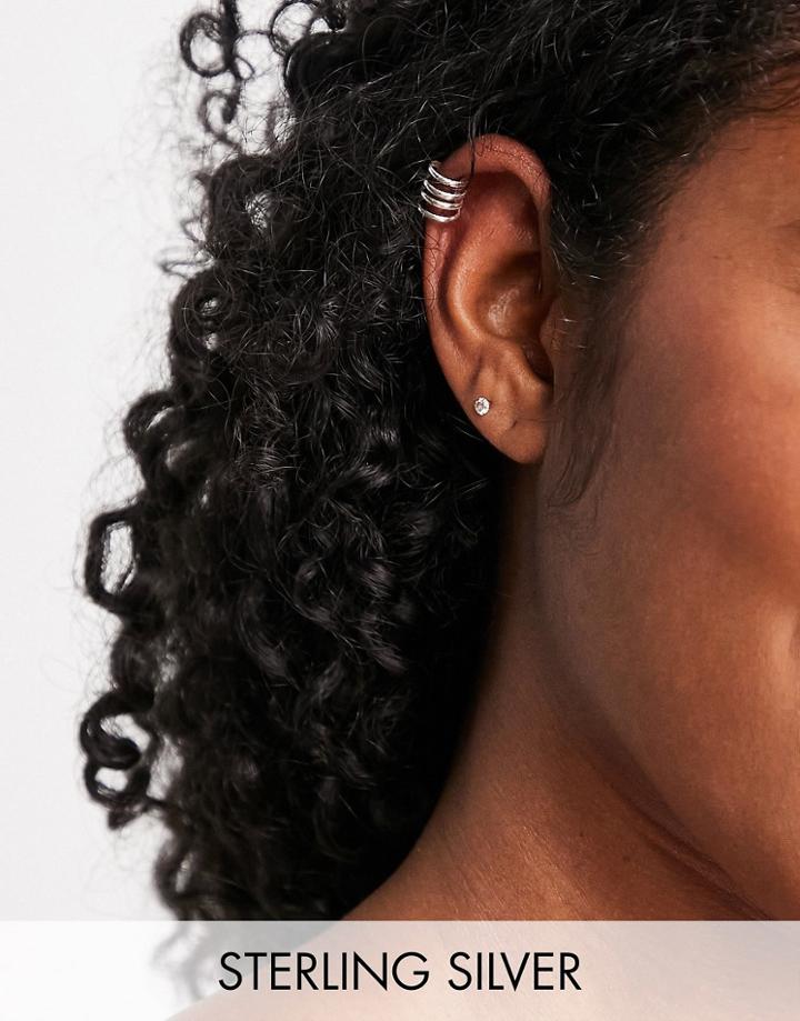 Kingsley Ryan Sterling Silver Triple Row Ear Cuff