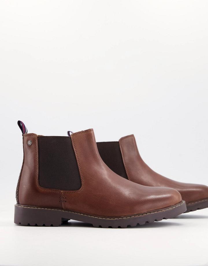 Ben Sherman Chunky Chelsea Boots In Dark Tan-brown