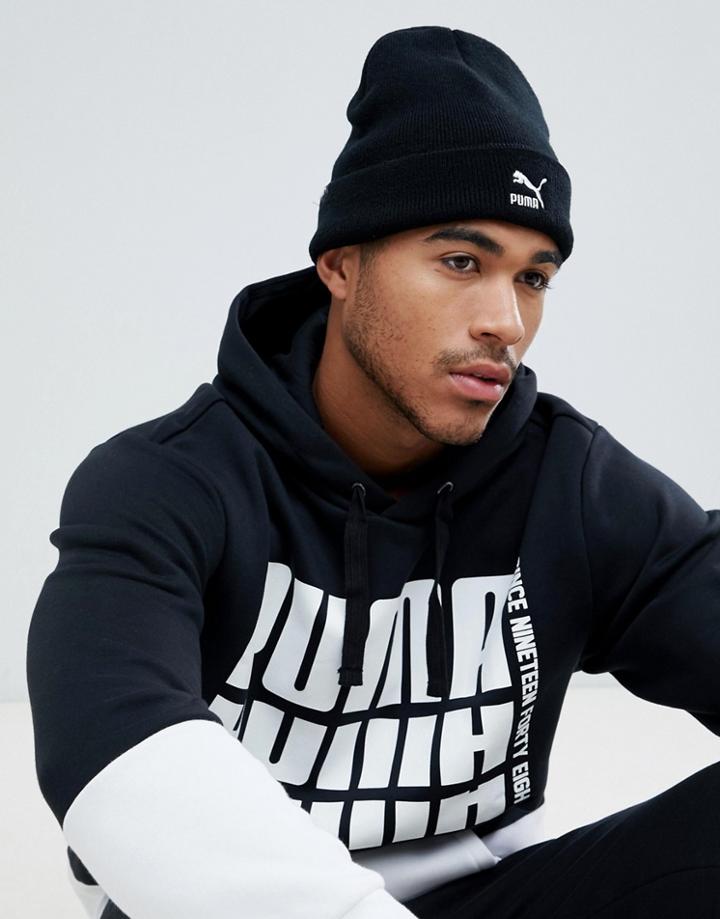 Puma Archive Logo Beanie In Black 02174001 - Black