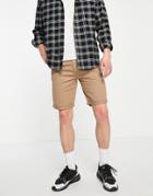 Le Breve Chino Shorts In Stone-neutral