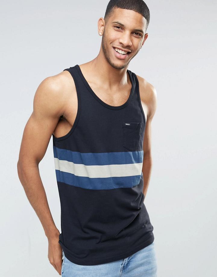 Rvca Barlow Striped Tank Tank - Black