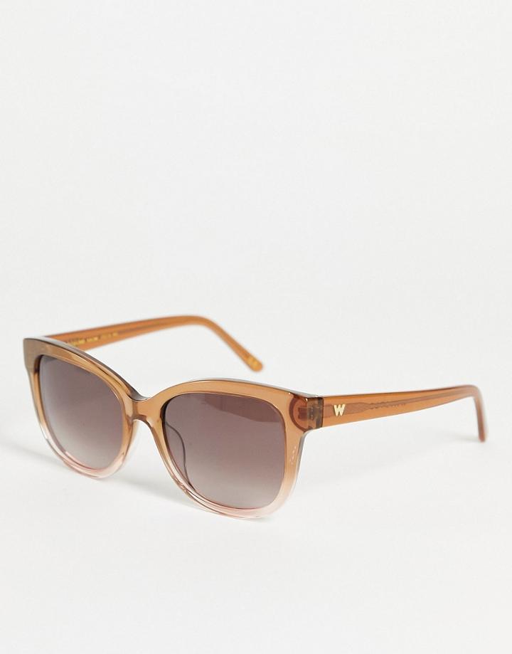 Whistles Butterfly Frame Sunglasses-brown
