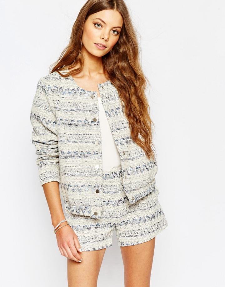 Suncoo Jacket In Zigzag - 07 Bleu