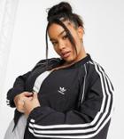 Adidas Originals Plus Three Stripe Track Top In Black