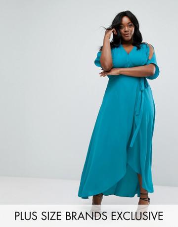 Truly You Wrap Maxi Dress - Green