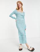 Emory Park Space Dye Midi Dress In Aqua Blue