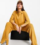 M Lounge Coordinating Relaxed Knit Pants With Slit-brown