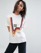 Stylenanda Oversized T-shirt With Front And Back Print - White