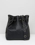 Marc B Rivet And Chain Detail Duffle Bag - Black