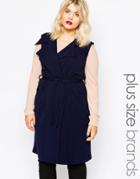 Ax Paris Plus Sleeveless Jacket - Navy