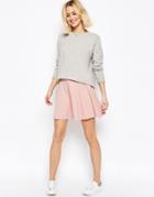 Asos Skater Skirt In Texture - Pink