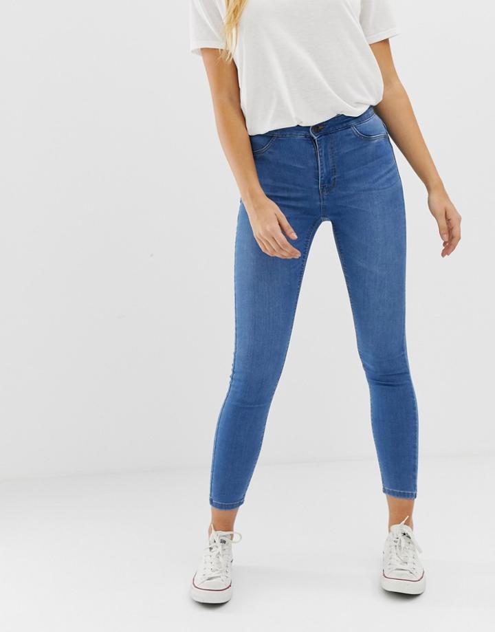 Jdy Ella High Rise Skinny Jeans-blue