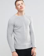 Brave Soul Textured Knit Sweater - Gray