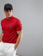 Lyle & Scott Golf Kinloch Microstripe Tech Polo Shirt In Red - Red
