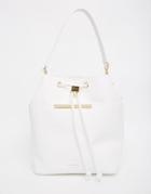 Ted Baker Large Leather Bucket Bag - White