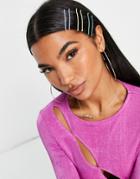 Designb London Bobby Pin Hair Slides In Pastel Mix-multi