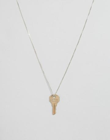 The Giving Keys Brave Key Necklace - Silver