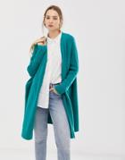 Asos Design Eco Oversize Cardigan In Fluffy Yarn-green