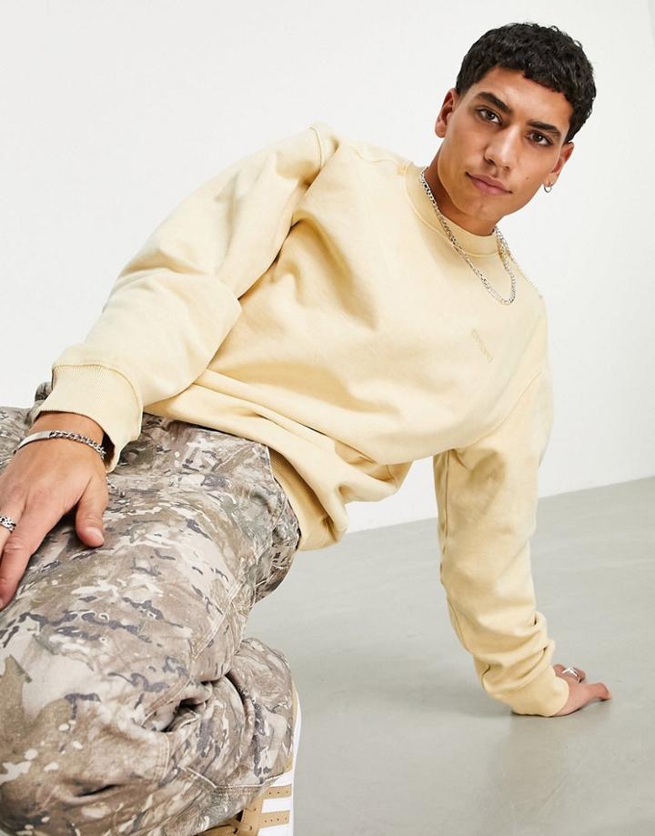Carhartt Wip Ashfield Acid Wash Sweatshirt In Brown