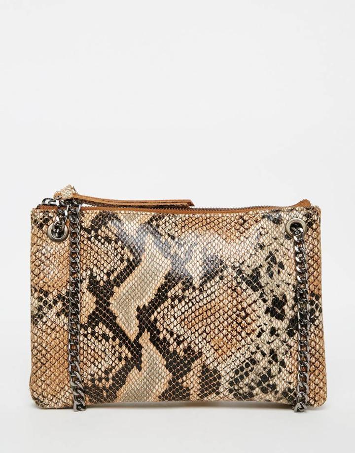 Urbancode Double Compartment Chain Strap Bag - Snake