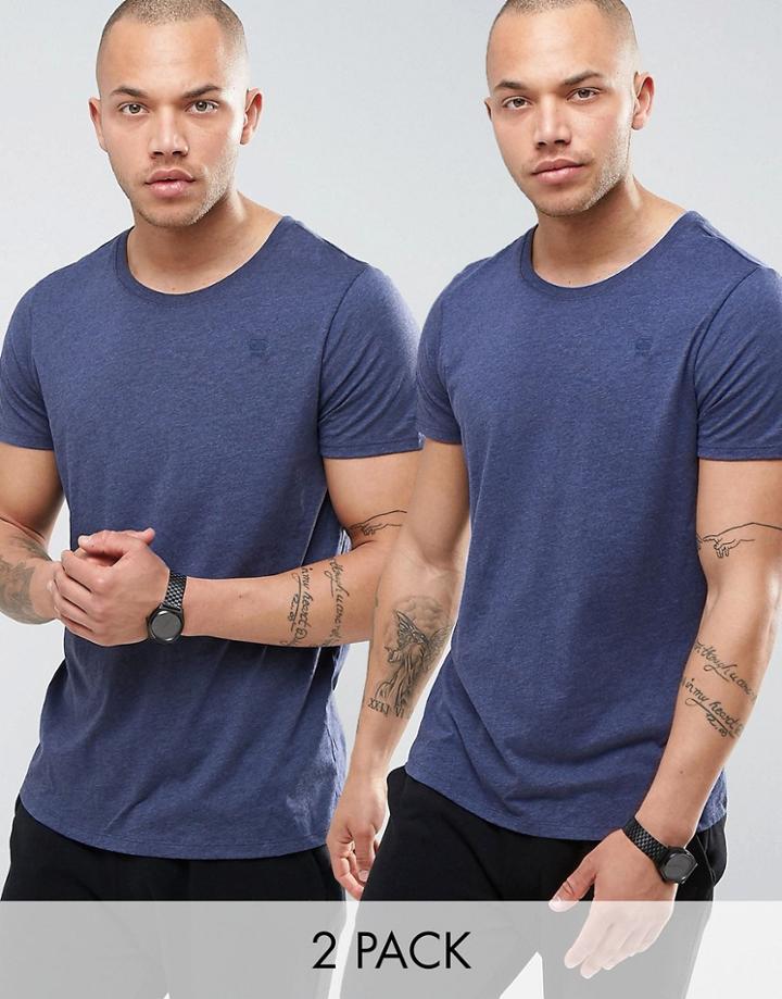 G-star Raw T-shirt In 2 Pack Navy - Navy