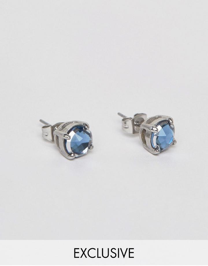 Simon Carter Round Claw Stud Earrings With Swarovski Crystal - Multi