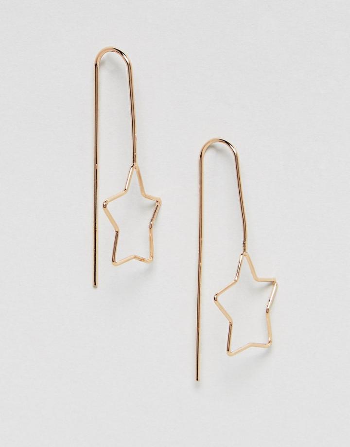 Nylon Star Earrings - Gold