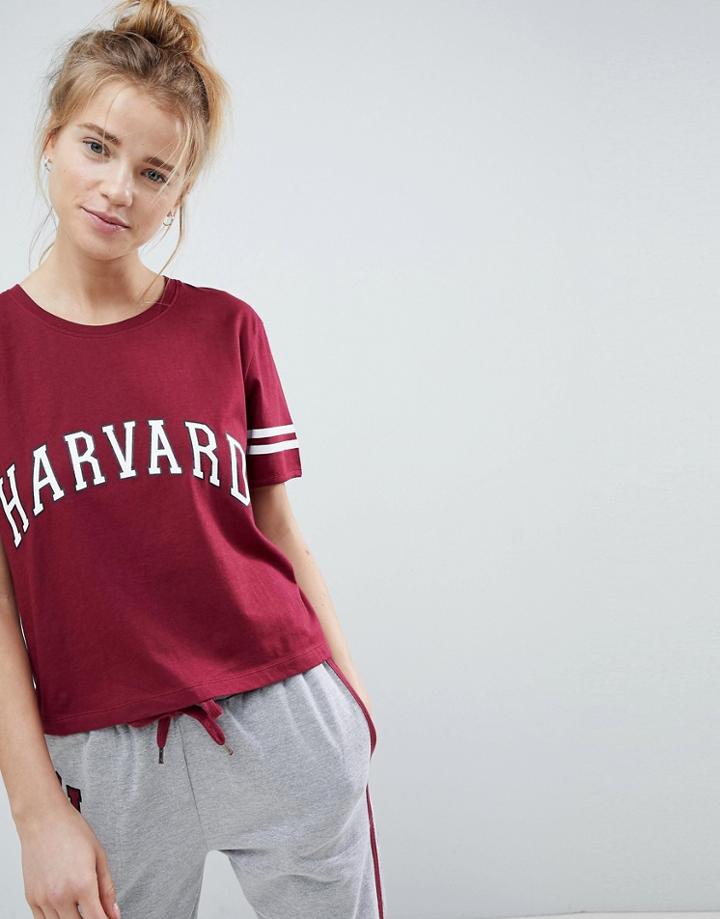 Asos Lounge Harvard Tee - Red