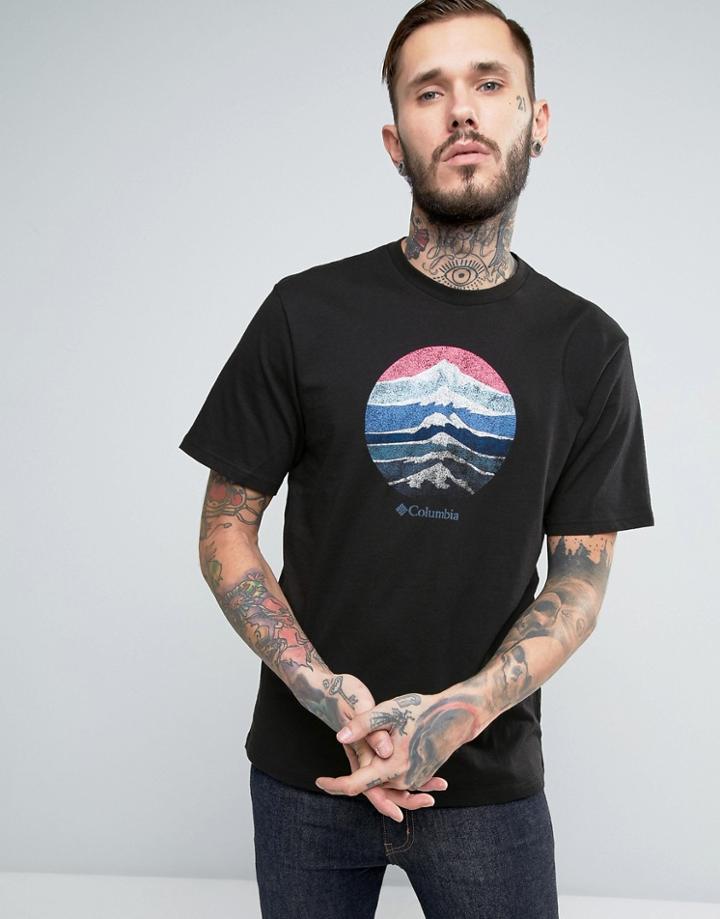 Columbia Mountain Sunset T-shirt In Black - Black