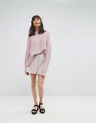Weekday Zip Mini Skirt - Pink