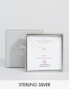 Dogeared Sterling Silver Little Bits Of Happy Mini Peace Limited Edition Boxed Necklace - Silver