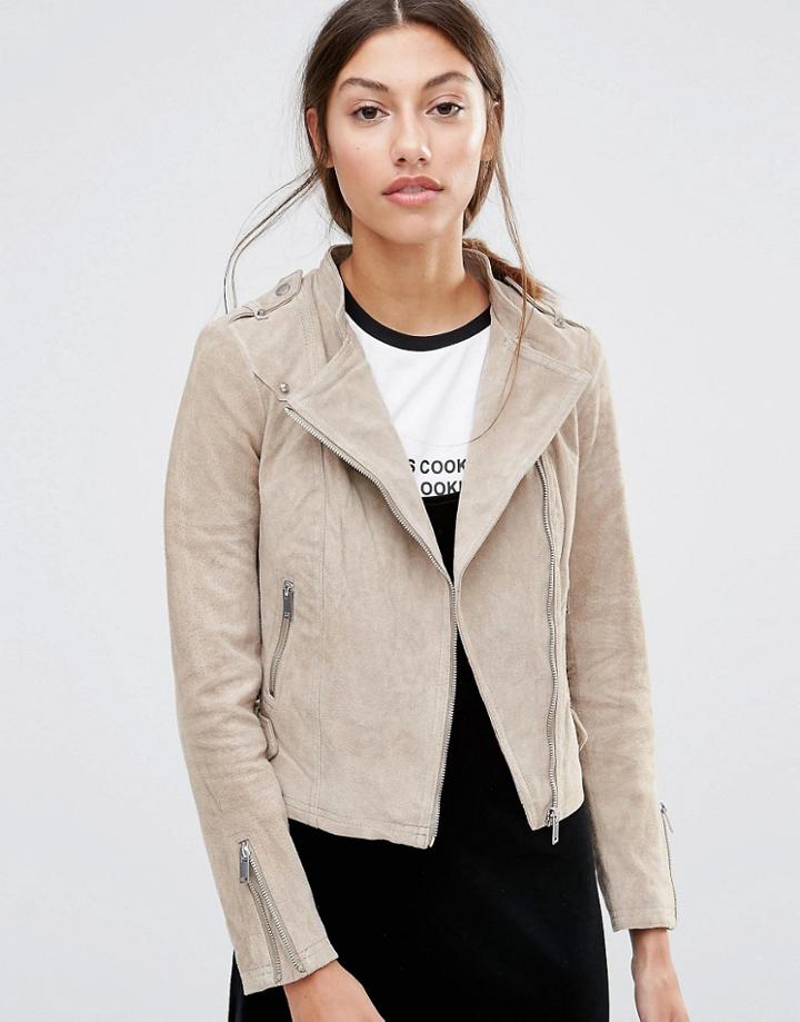 Vero Moda Rose Suede Jacket - Gray