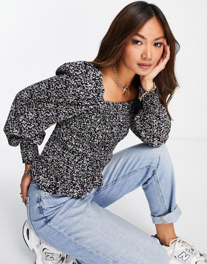 Vero Moda Puff Sleeve Blouse In Black