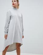 Asos Design Swing Sweat Dress - Gray