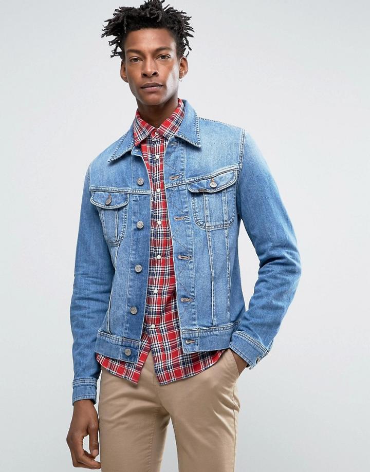 Lee Rider Denim Jacket Worn In Wash - Black