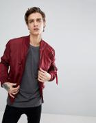 Alpha Industries Ma-1 Tt Bomber Jacket Slim Fit In Burgundy - Red