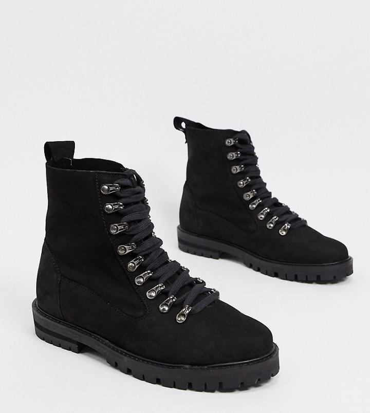 Asra Exclusive Barnes Hiking Boots In Black Suede