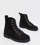Asra Exclusive Barnes Hiking Boots In Black Suede